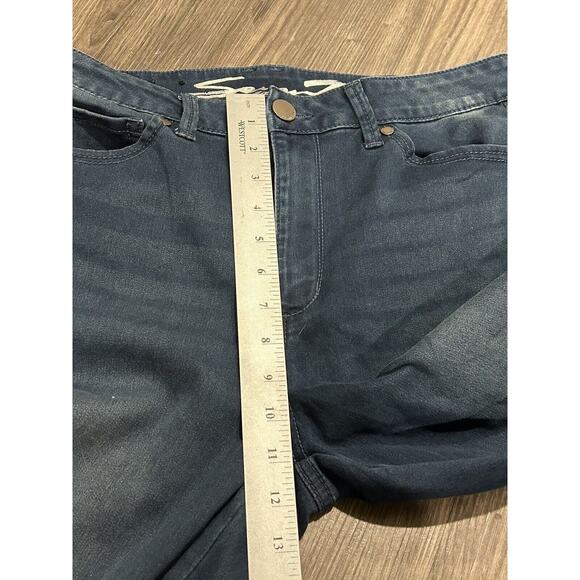 Seven7 Jeans Women 14 Tummy Less‎ High Rise Skinny Leg Stretch Dark Denim Casual - Picture 5 of 10